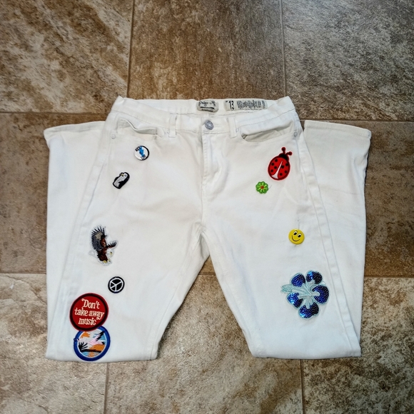 White Patch Skinny Jeans - Picture 2 of 3